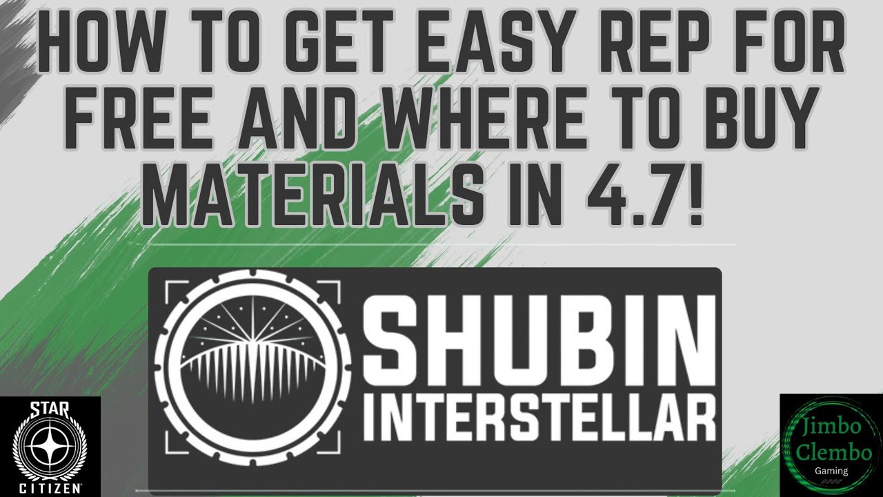 How to get Easy and Free Shubin Interstellar rep plus where to buy materials!