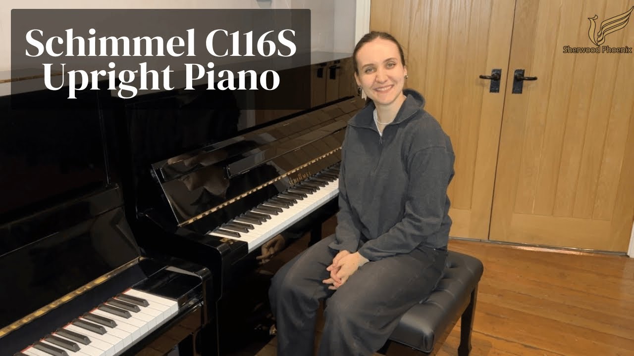 Schimmel C116S Upright Piano Black Polyester German Made | Review & Demo | Sherwood Phoenix Pianos