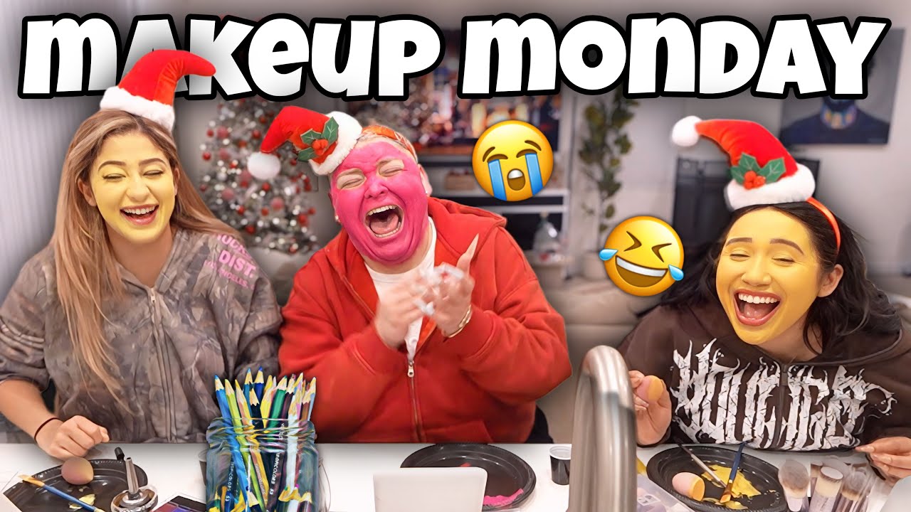 COLORED PENCILS CHOOSE OUR MAKEUP W/ KAREN & AMANDA🤣😒