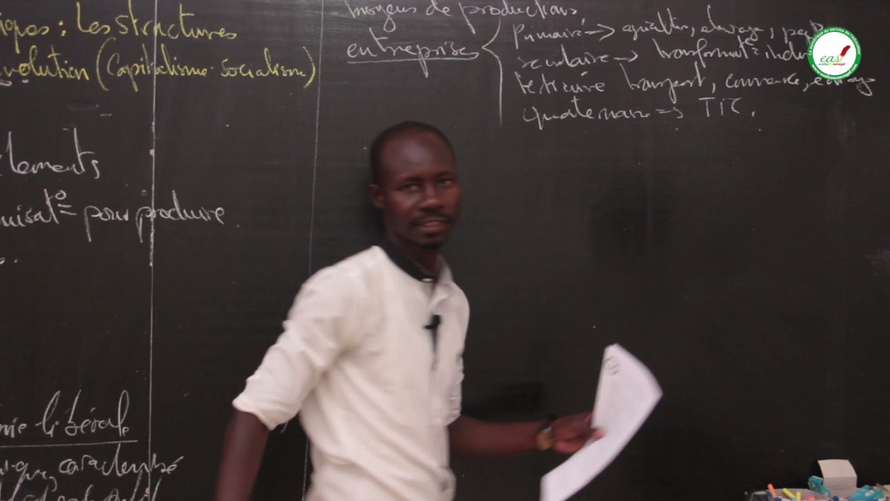 Cours - Troisième - HG:  les Structures économiques et sociales et leur évolution / Mr SARR