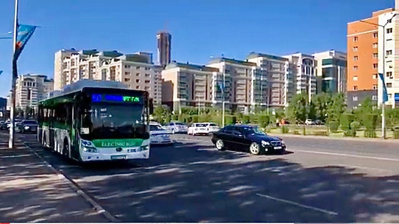 Электроавтобусы вышли на маршруты, Астана, Казахстан / Electric bus in Kazakhstan