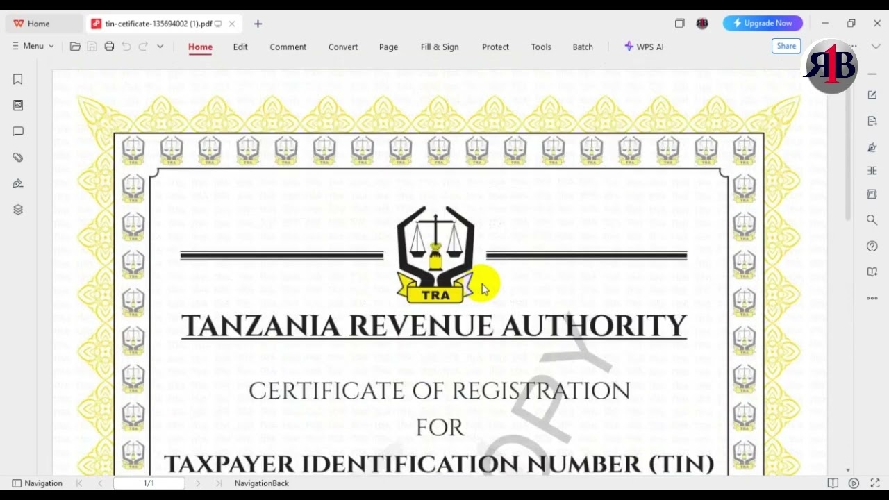 JINSI YA KUPATA TIN CERTIFICATE NA KUBADILISHA TIN YA KWAIDA KUWA YA BIASHARA