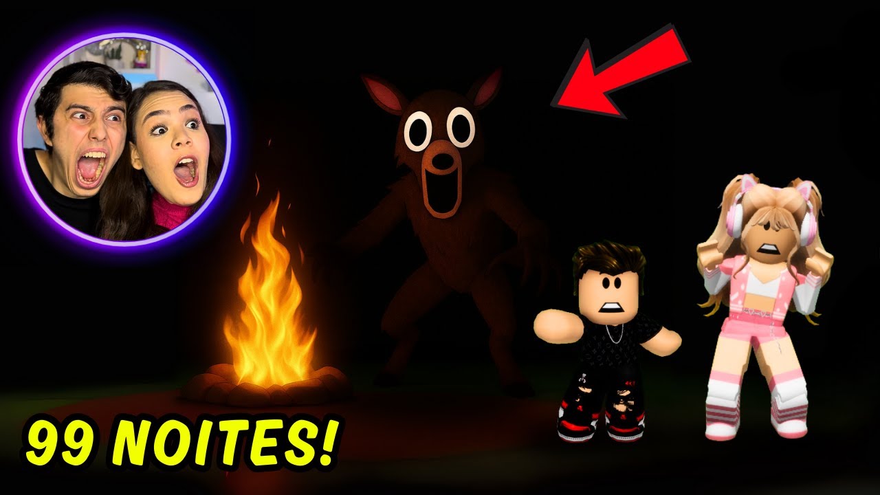 VICKOBABY e SENDINBLOX TENTAM SOBREVIVER no 99 NOITES na FLORESTA no ROBLOX!  @vick.barbosa