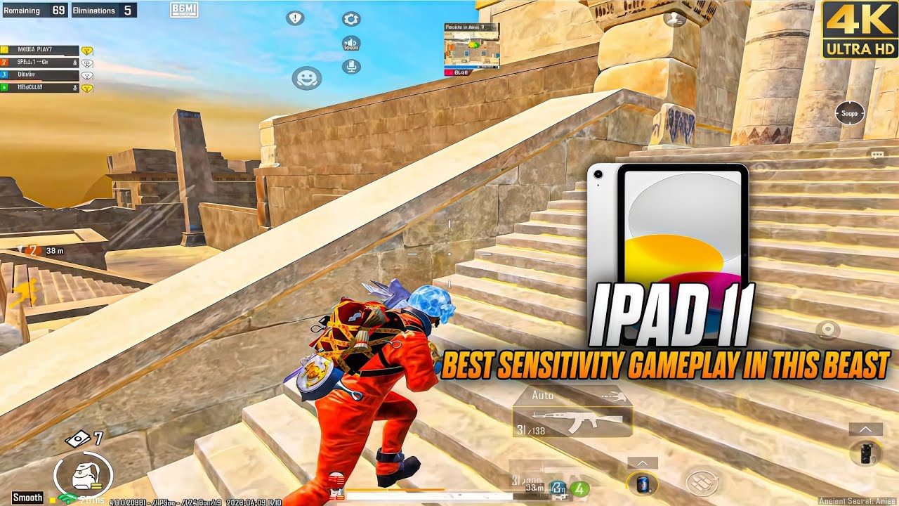 iPad 11 A16 BGMI Graphics Test (SMOOTH+EXTREME)🔥| PUBG Mobile Gaming 2026 | Best Sensitivity!