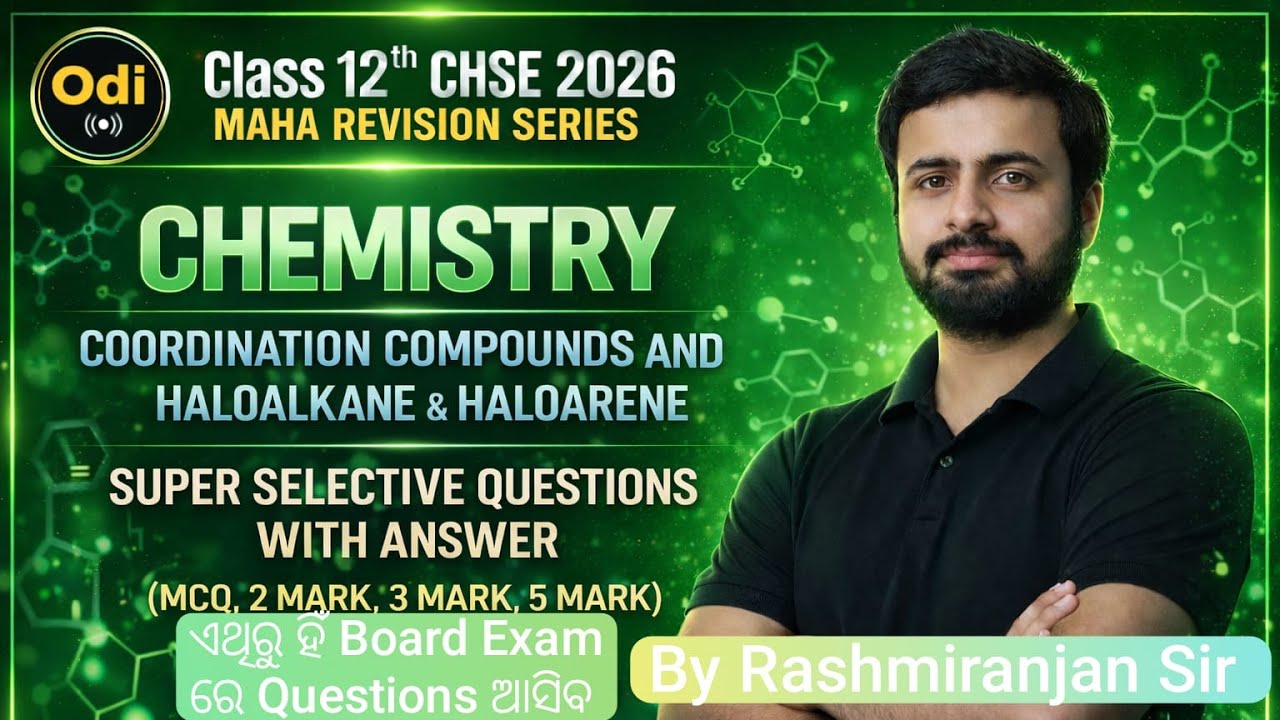 COORDINATION COMPOUNDS AND HALOALKANE & HALOARENE - IMP SUBJECTIVES #chseexam #2026 #chemistry