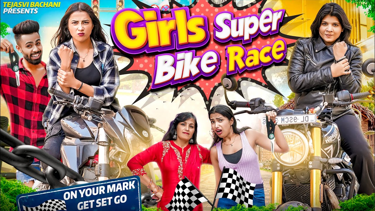 Girls Super Bike Race || Shaitan Rahul || TEJASVI BACHANI