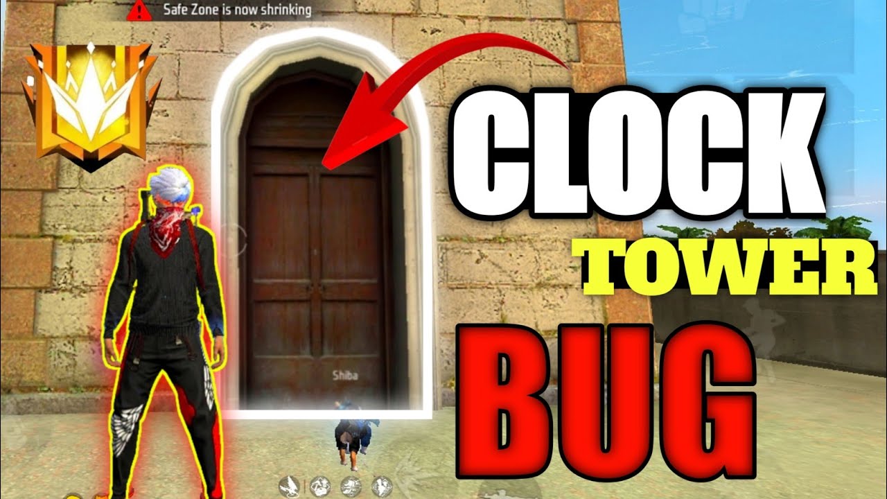 FREE FIRE NEW BUG IN CLOCK TOWER 2022 SINHALA || ක්ලොක් ටවර් වල අලුත්ම  බග් සින්හල
