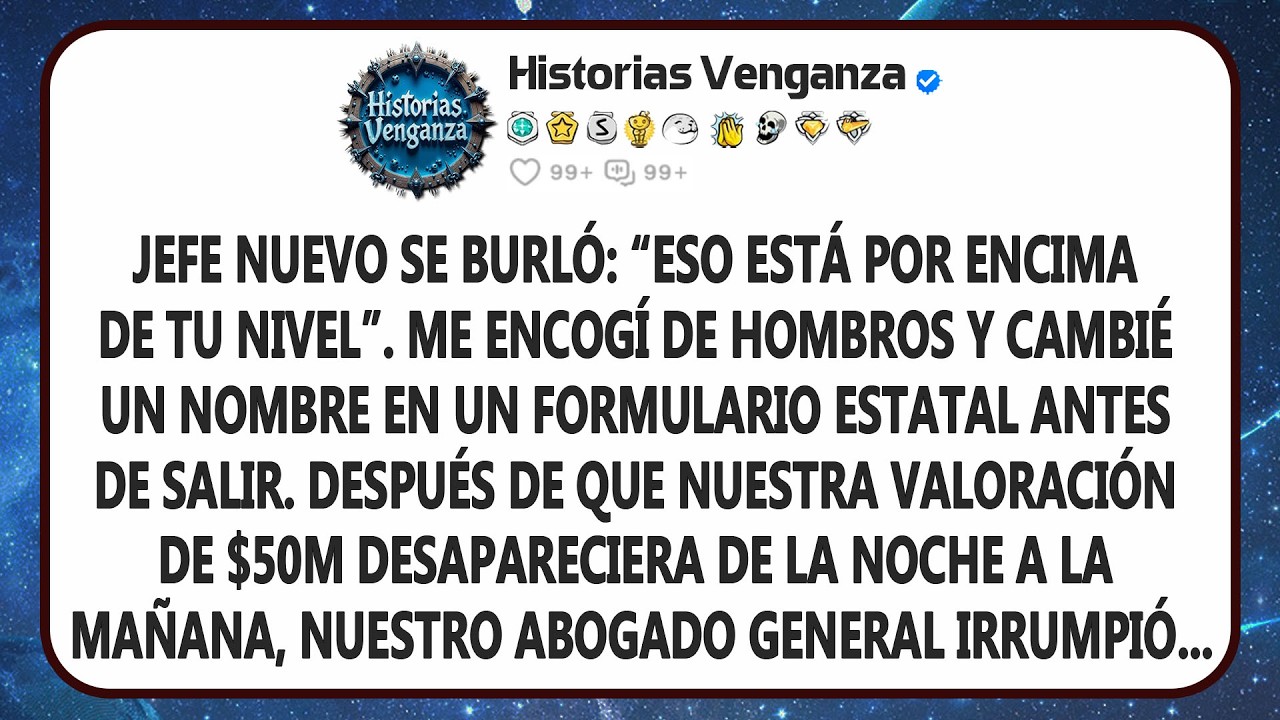 Mi nuevo jefe sonrió con arrogancia: 