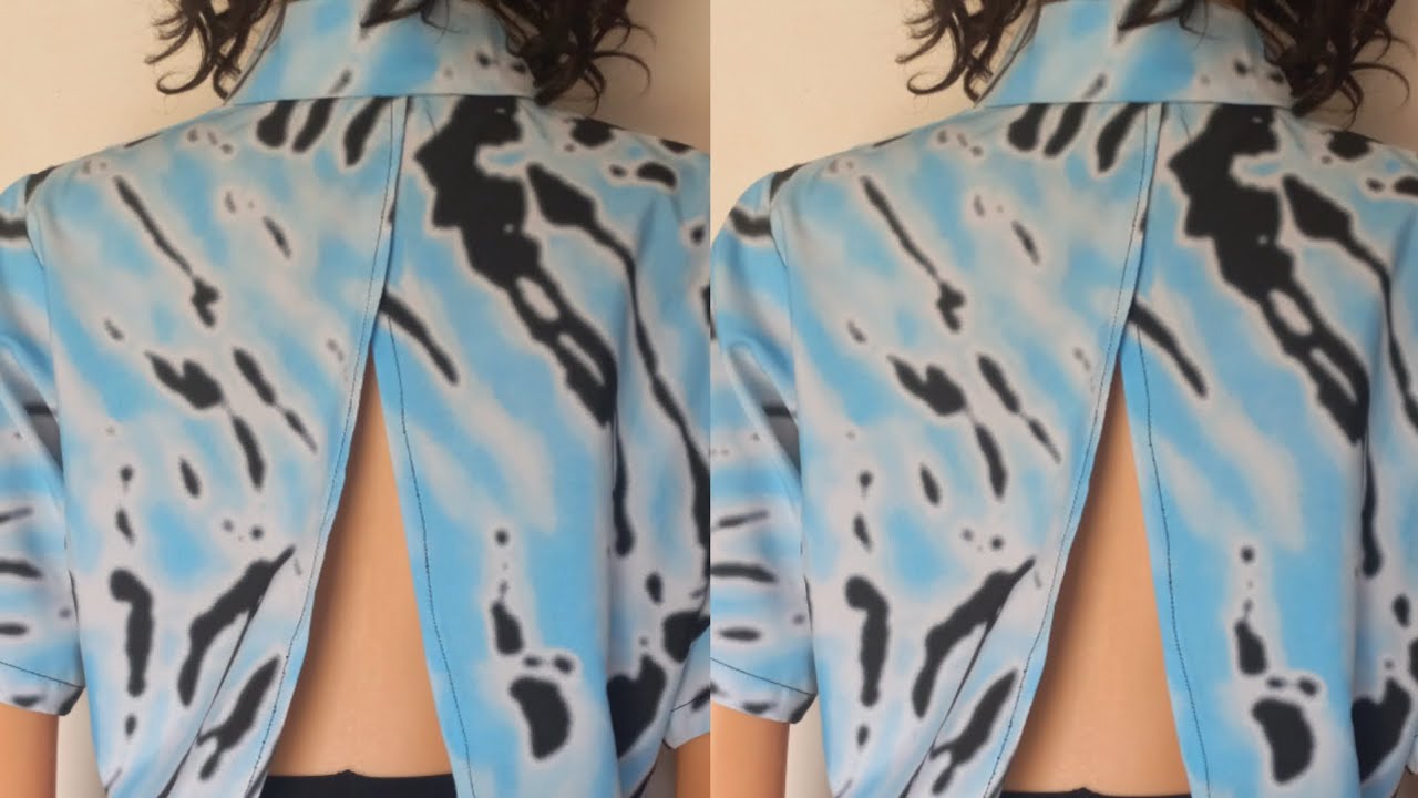 How to cut and sew an overlapping back shirt. #sewingtutorial overlapping #sewing #Shirt #pattern