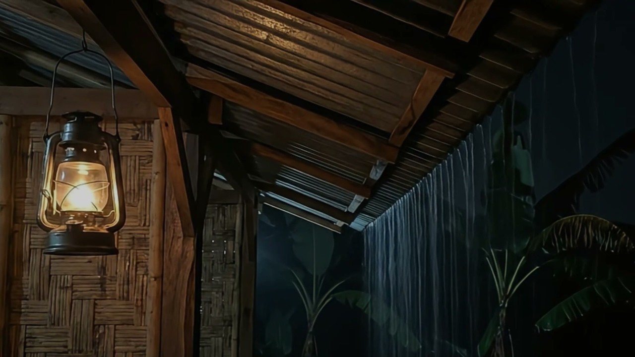 Deep Relaxing Rain Under a Tin Roof | No Thunder, No Music