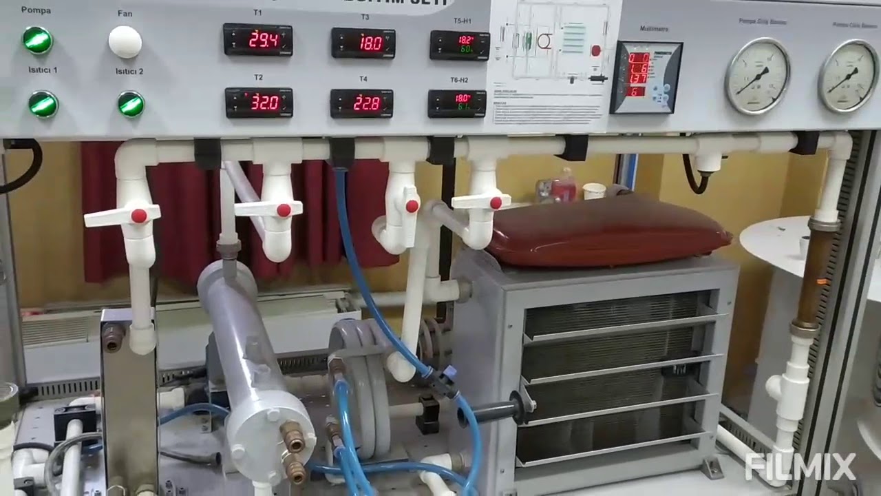 Isı değiştiricisi öğrenci deneyi