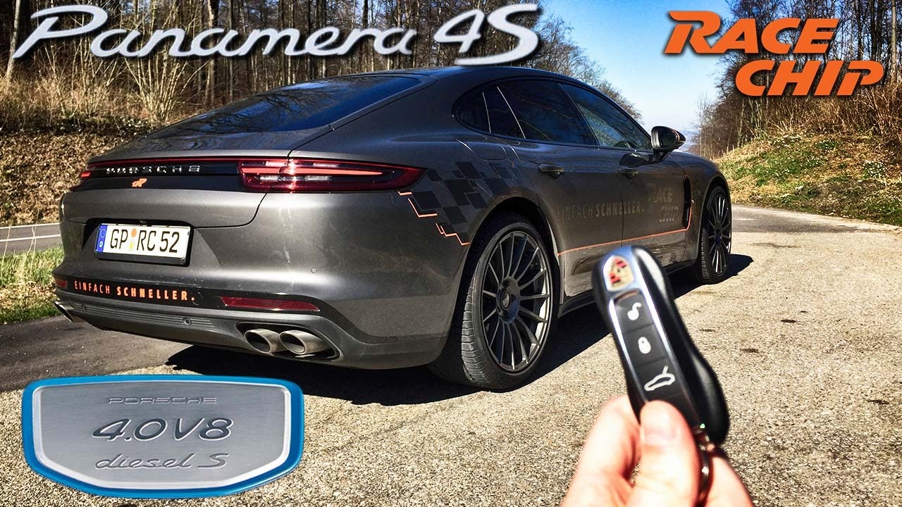 Porsche Panamera 4S Diesel REVIEW RaceChip 505 HP POV Test Drive by AutoTopNL