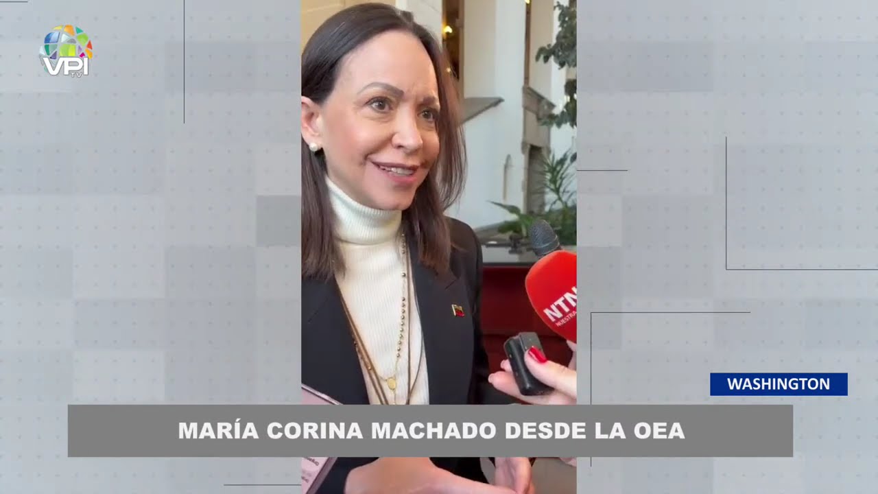 Mar&iacute;a Corina Machado habla desde la OEA - 20Ene