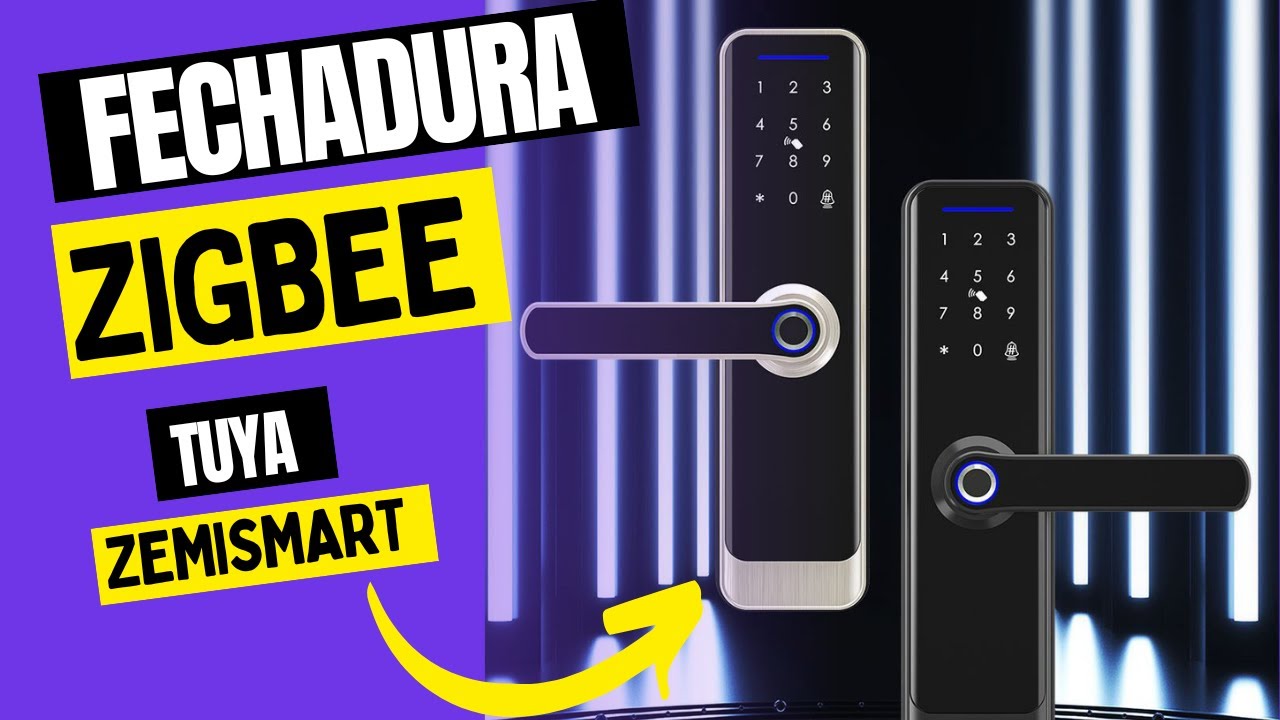 LANÇAMENTO | FECHADURA ZIGBEE com desbloqueio por Senha, Biometria, Cartão e Chaves Tuya Smart.