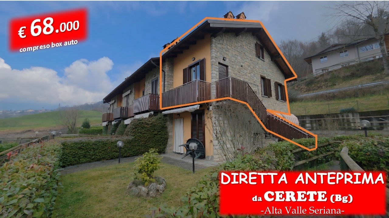 NON PIÙ DISPONIBILE: DIRETTA ANTEPRIMA da Cerete: 2 Livelli con box e camino a 68.000€