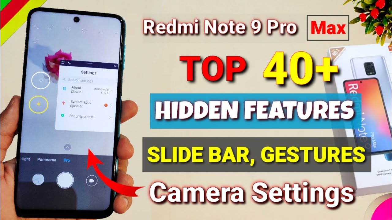 Redmi note 9 Pro max tips & tricks | top 40+ hidden features | Camera settings | Hindi