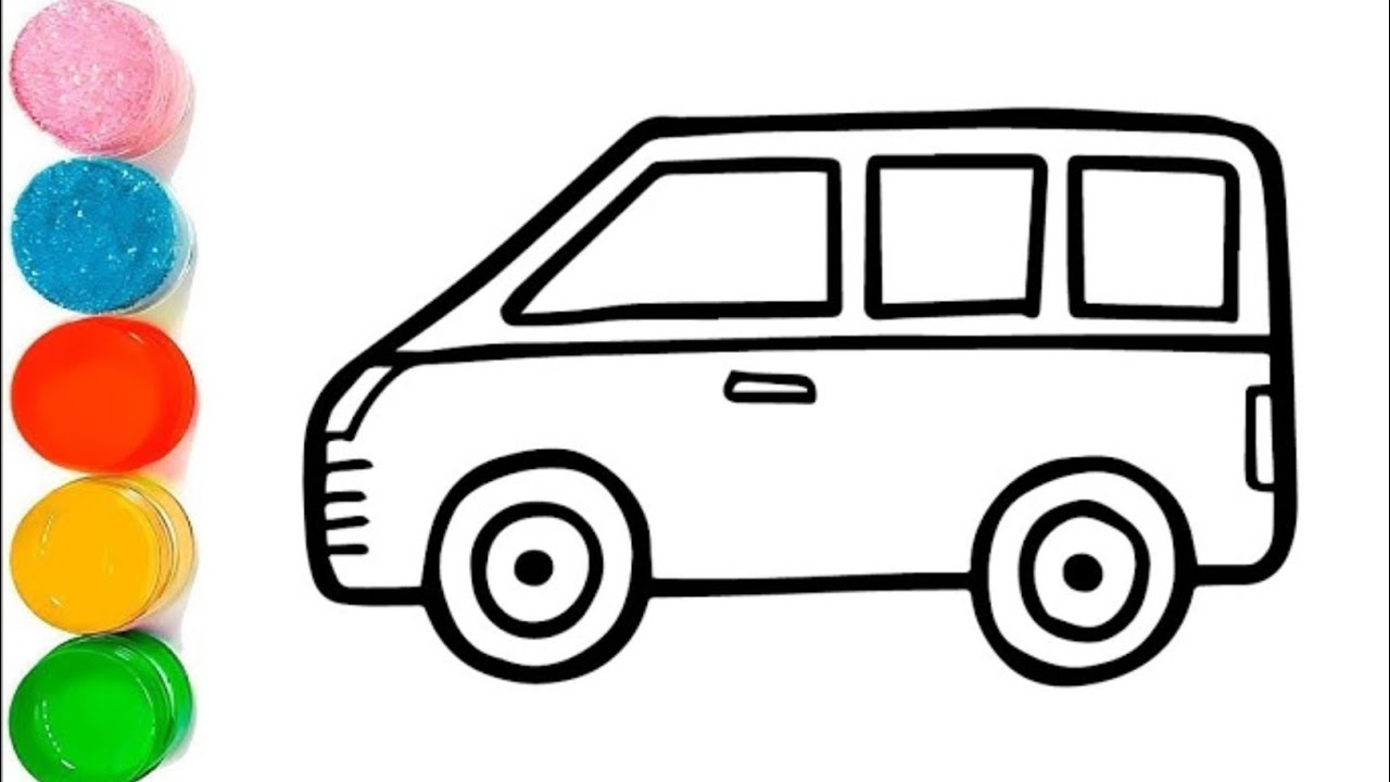 Van drawing for kids | van drawing easy | Van drawing easy step by step 