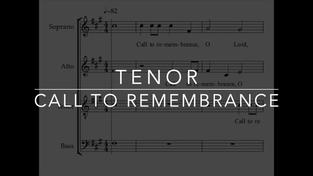 Call to Remembrance TENOR - Richard Farrant