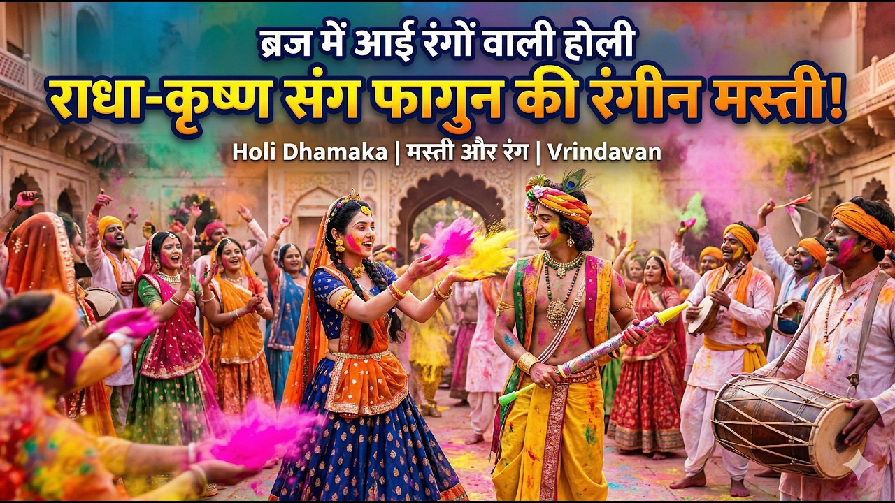 ब्रज में आई रंगों वाली होली #bhaktisong #radhakrishna #vrindavan #KrishnaBhajans #radheshyam