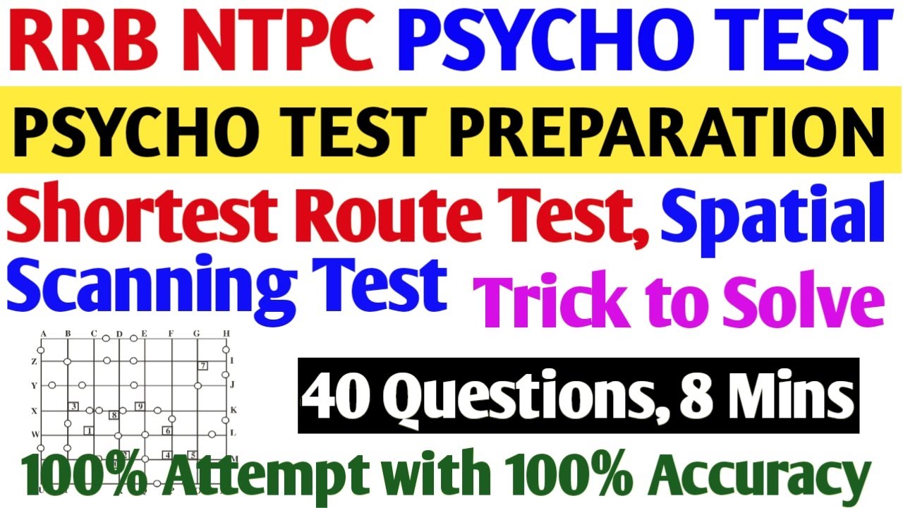 Shortest Route Test for Station Master | Part - 1 | Spatial Scanning Test | RRB NTPC Psycho Test