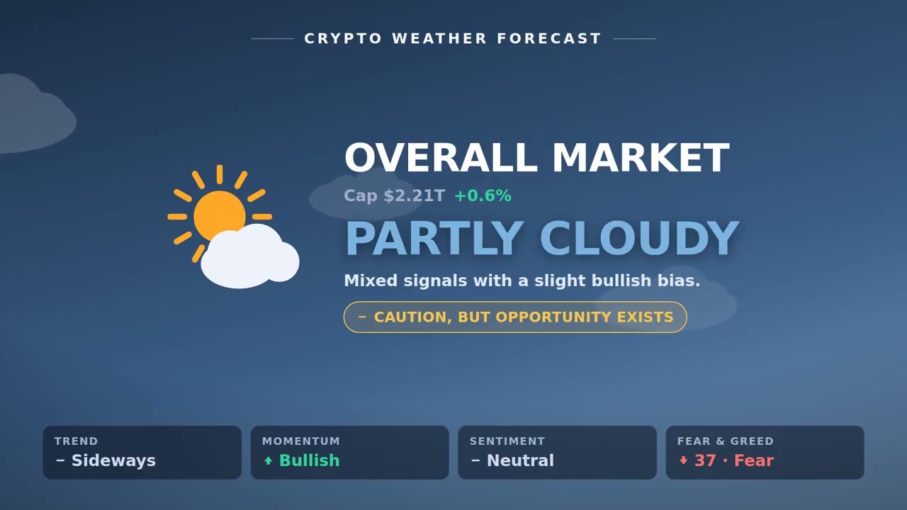 Crypto Weather Forecast Evening Report &mdash; July 26, 2026: Bitcoin Partly Cloudy, Market Partly Cloudy