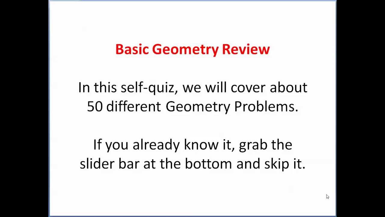 Geometry Exam Review