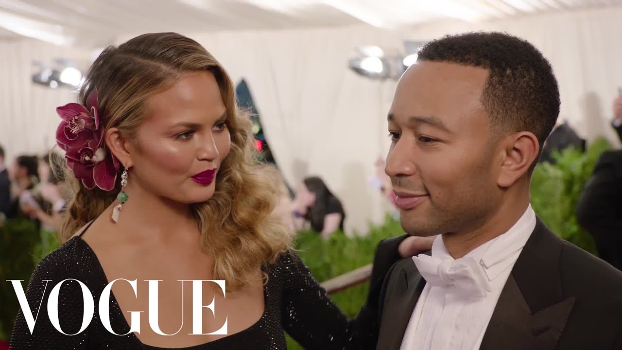 Chrissy Teigen and John Legend at the Met Gala 2015 | China: Through the Looking Glass