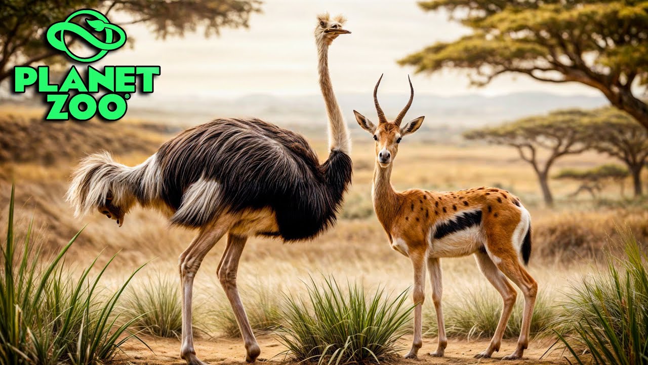 BİRLİKTE YAŞAYAN DEVE KUŞU VE CEYLANLAR | PLANET ZOO (FİNAL)
