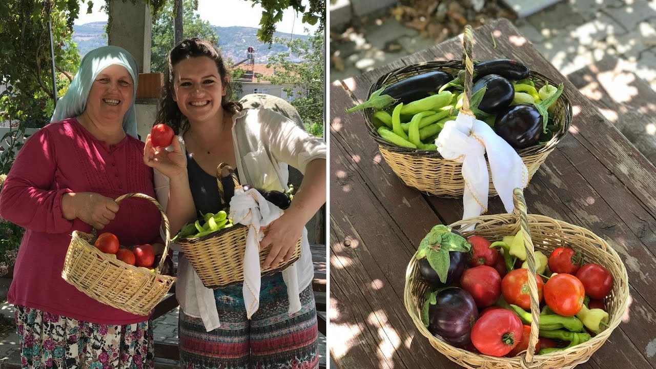 Bahçe Turu👩🏼‍🌾 Annemin Köydeki Organik Bahçesi🍅🍆🌶🐓