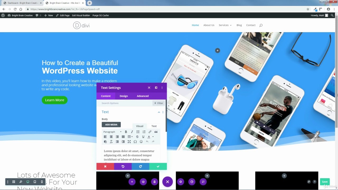 Creating the Awesome Features Section using Divi theme 2020