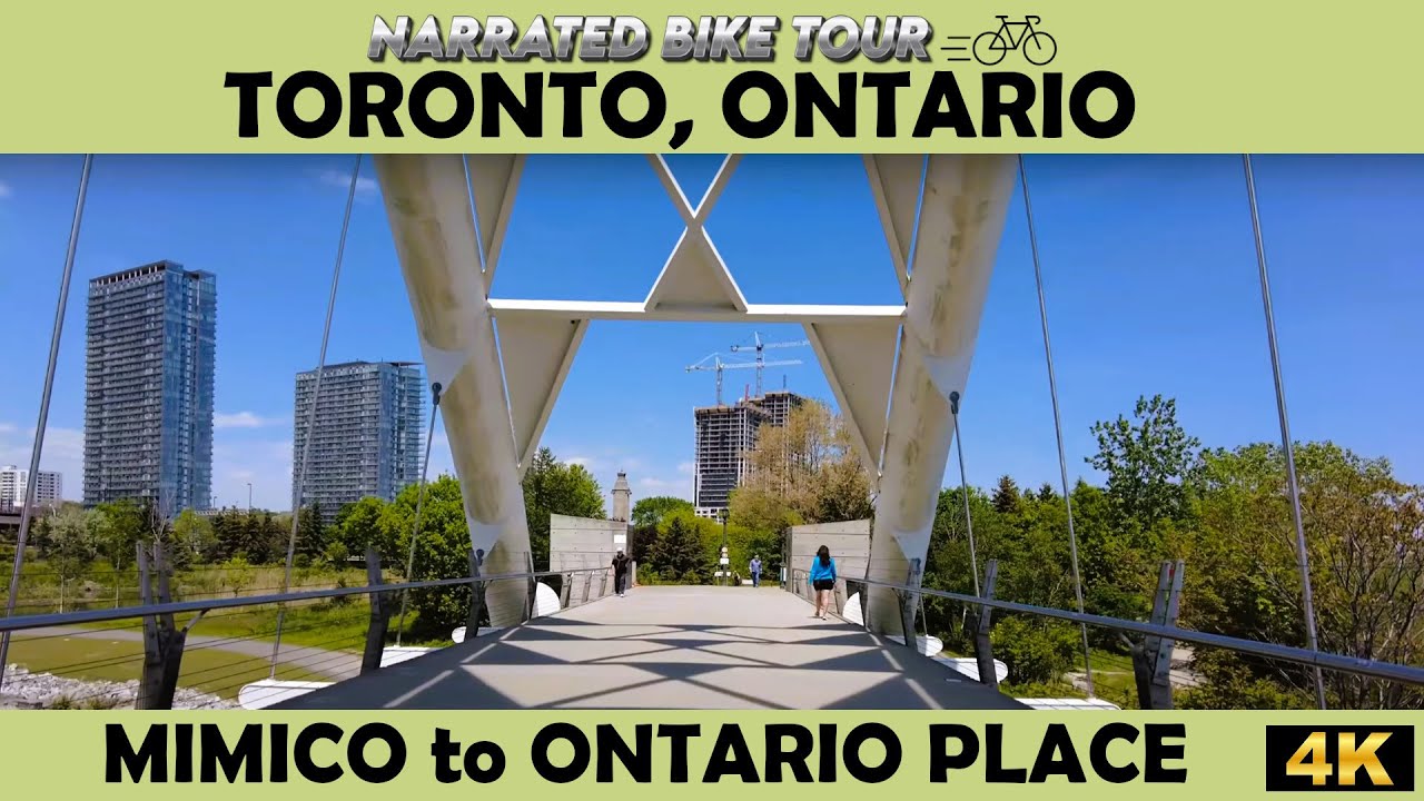🌊 Toronto, Ontario - Mimico to Ontario Place 🚲✨4K Bike Ride