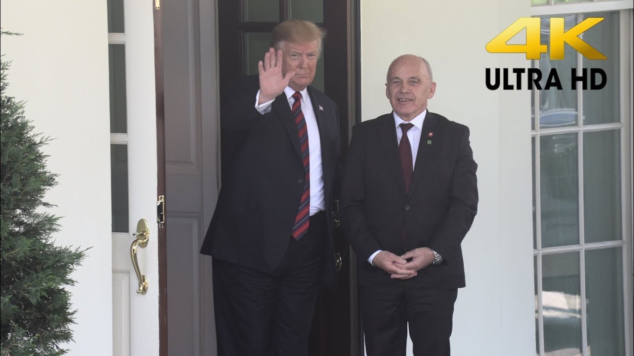 Trump hosts President of Swiss Confederation Ueli Maurer at the White House | 4K Ultra HD