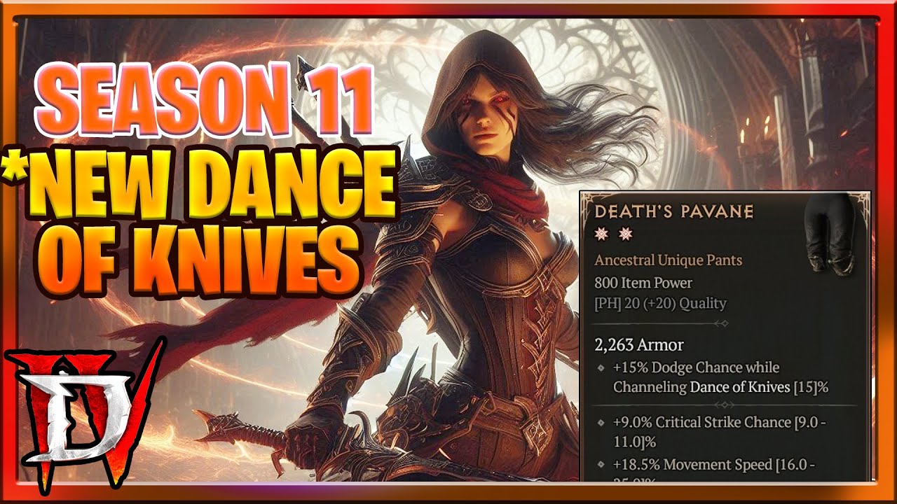 Diablo 4 Сезон 11 *Новое руководство по билду разбойника «Танец ножей» (обновлено) с новыми уника...