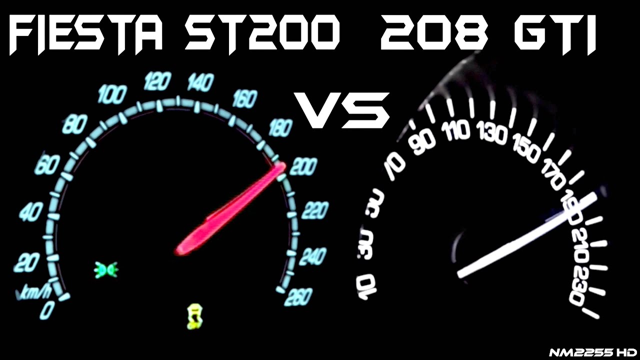 Ford Fiesta ST200 vs. Peugeot 208 GTI 0-200km/h Acceleration Comparison