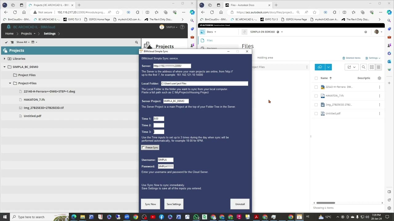 SimplaSync for BimCloud