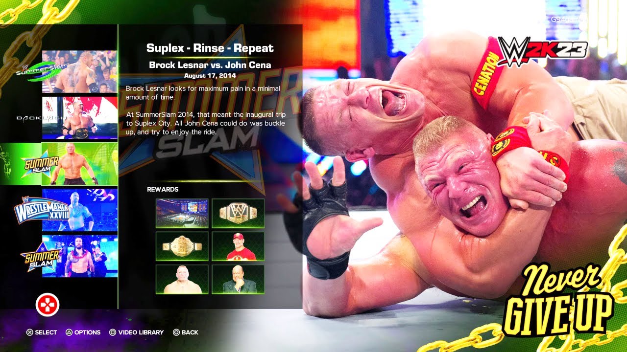 WWE 2K23 Showcase: Brock Lesnar vs. John Cena | 