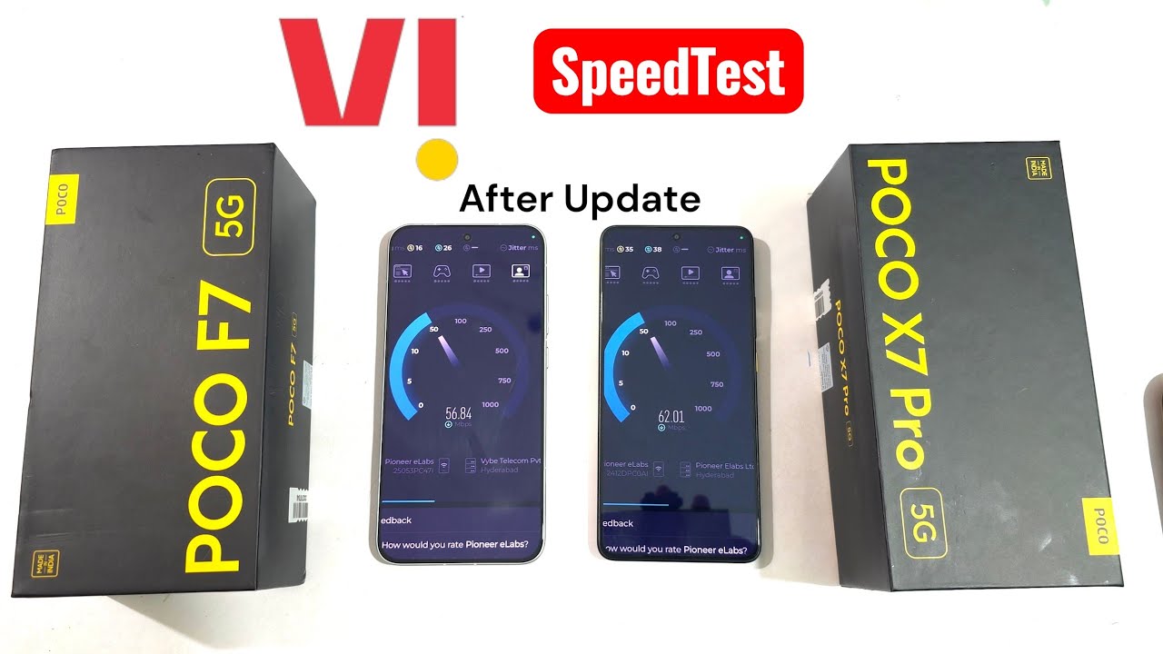 POCO F7 vs POCO X7 Pro Vi Sim Internet SpeedTest After Update🚀🚀🔥🔥🔥