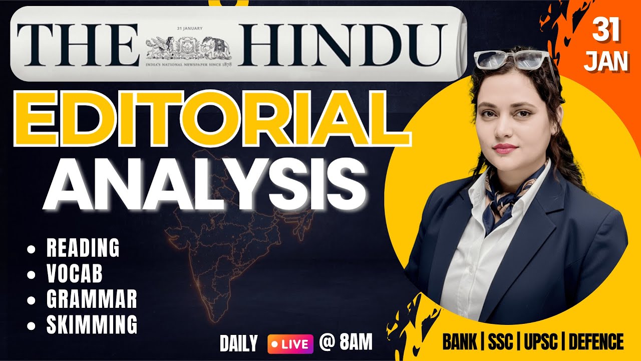 Анализ редакционной статьи газеты The Hindu | 31 января 2026 г. | Чтение, лексика, грамматика, бе...