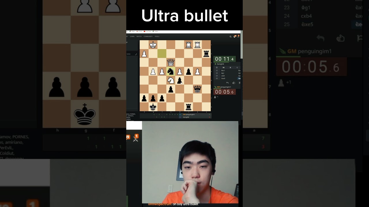 Andrew Tang casually playing ultra bullet #chess #hikaru #chesspuzzle #checkmate #chessplayer