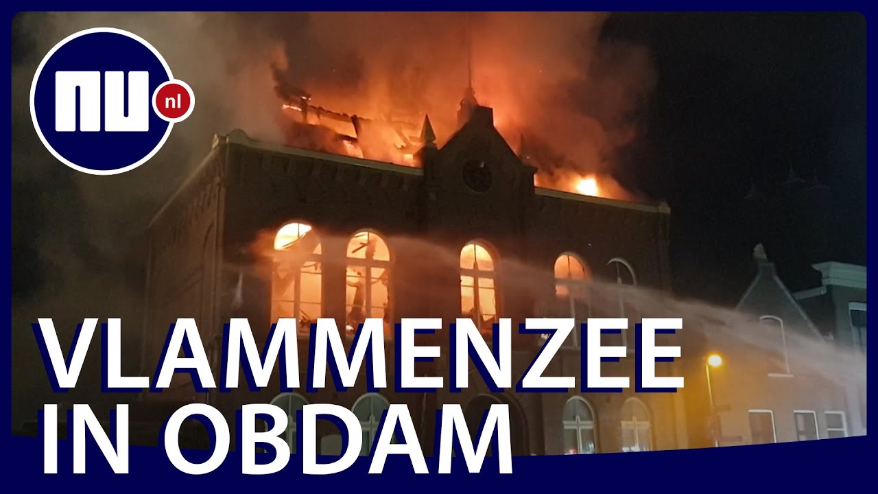 Grote brand in voormalig gemeentehuis Obdam
