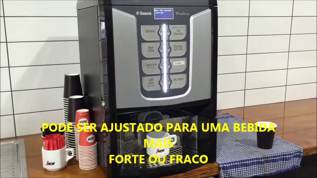 DEMONSTRAÇÃO MÁQUINA SAECO PHEDRA - CHAPLIN CAFÉ