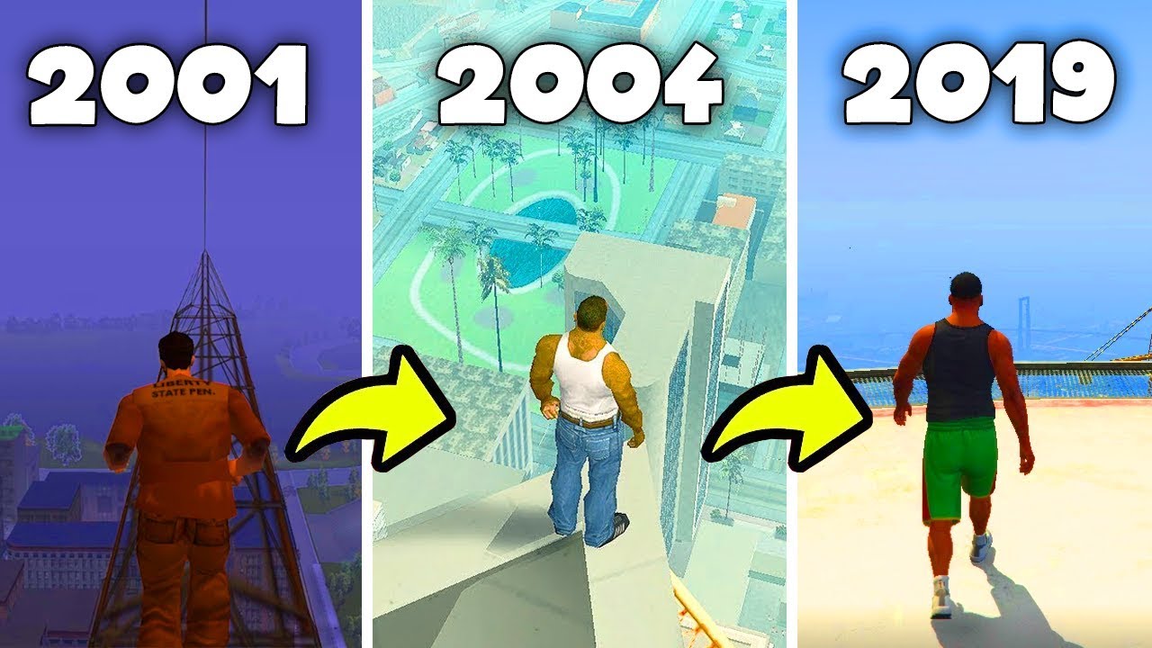 Jumping From The Highest Building In GTA GAMES 2001-2019