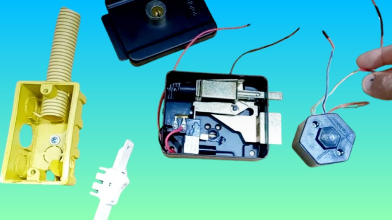 Como ligar fechadura elétrica usando botão pulsador de campainha mais botão acionador