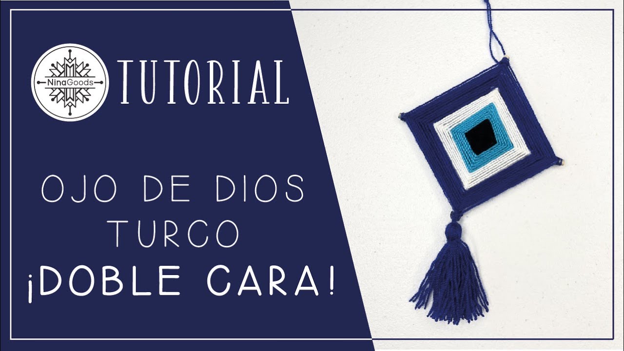 COMO HACER UN OJO DE DIOS DOBLE CARA!