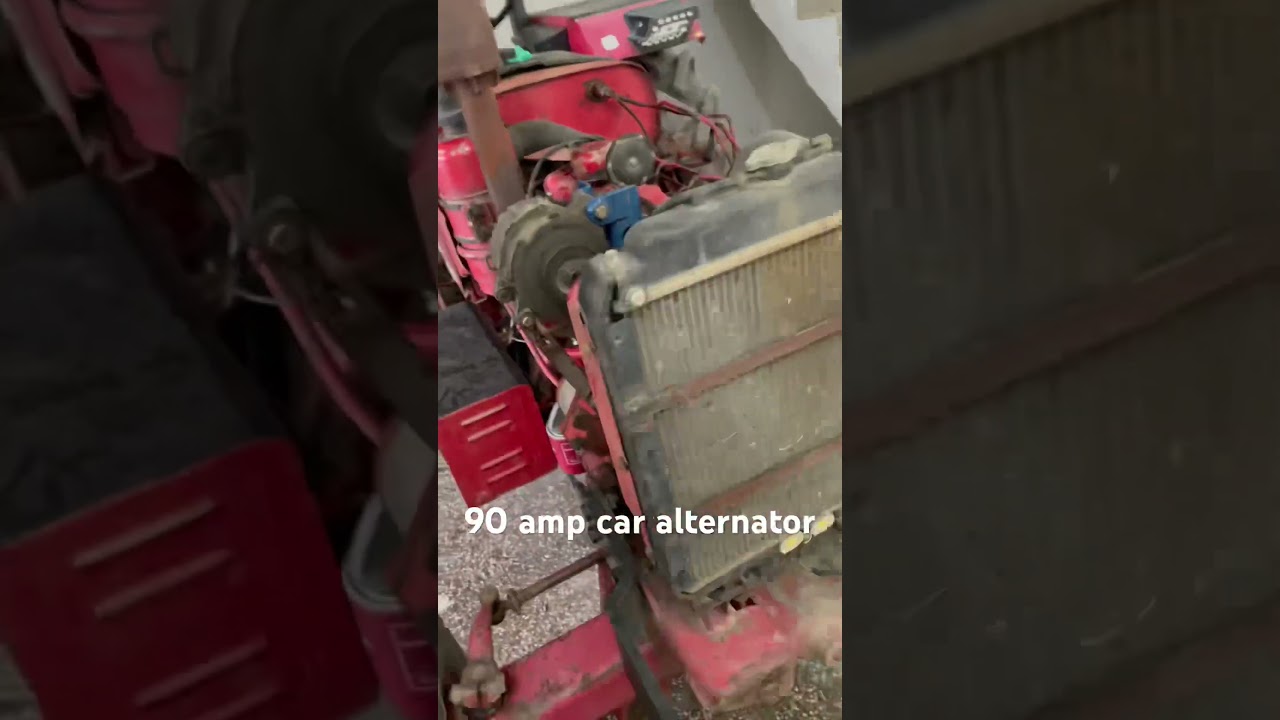 90 amp car alternator in tractor for 4 woofer