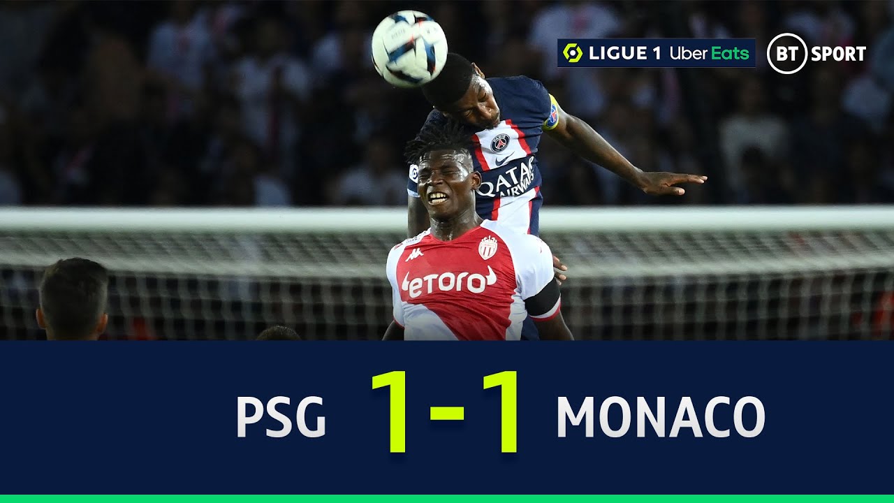 PSG vs Monaco (1-1) | PSG struggle to break down Monaco at home | Ligue 1 Highlights