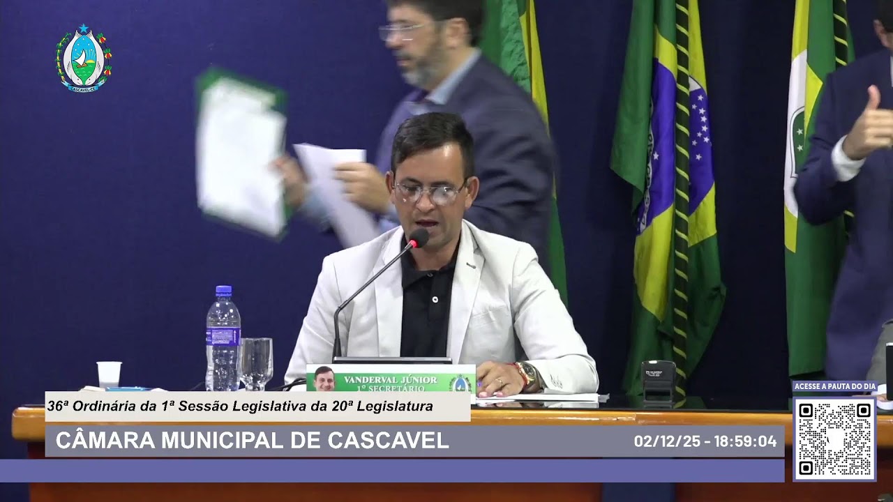 36ª Ordinária da 1ª Sessão Legislativa da 20ª Legislatura