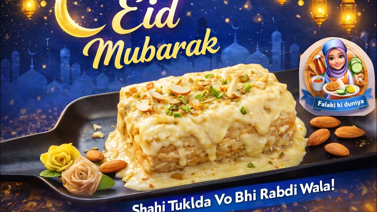 “Eid Special Shahi Tukda with Rabdi | Royal Dessert Recipe | Falak Ki Duniya”