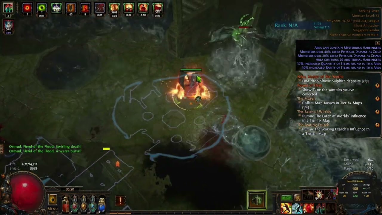 poe mayhem highlight - forking river boss fight