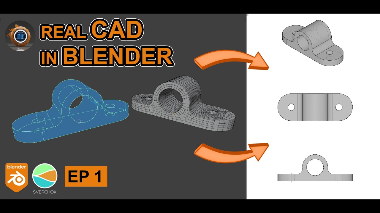 Real CAD Modeling in Blender - EP1 CAD Modeling and Drafting